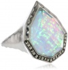 Judith Jack Waterfall Sterling Silver, Marcasite and Blue Opal Ring, Size 7