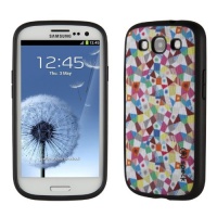 Speck Products SPK-A1431 Fabshell Fabric-Backed Snap-on Cell Phone Case for Samsung Galaxy S III - 1 Pack - Retail Packaging - GeoMosaic Print