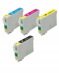 4 Pack Epson Ink Cartridges for Epson Stylus NX330, NX430, WorkForce 435, 520, 545, 630, 633, 635, 645, 840, 845, 60, 7010, 7510 (T126- BK, C, M, Y)