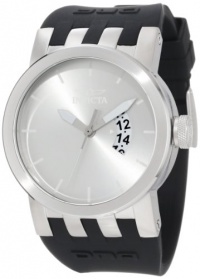 Invicta Men's 10407 DNA Urban Silver Sunray Dial Black Silicone Watch