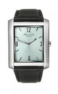 Kenneth Cole New York Leather Silver Dial Mens #KC1536