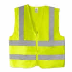 Neiko High Visibility Neon Yellow Zipper Front Safety Vest with Reflective Strips - Meets ANSI/ISEA Standards, Size XL