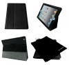 Bear Motion (TM) 100% Genuine Leather Case for iPad2 / iPad 3 (the new iPad) / iPad 4 with built-in Stand - Support auto sleep/awake function (Black)