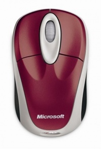 Microsoft Wireless Notebook Optical Mouse 3000 - Pomegranate Red