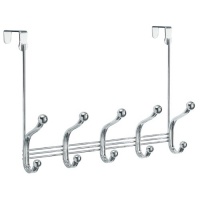 InterDesign York Lyra Over Door Rack 5, Chrome