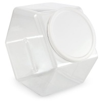 Plastic Hexagon Candy Jar with Lid 4 x 6 Party Accessory