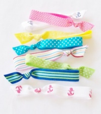 8 Hair Ties, The Summer Vacation Set by Lucky Girl