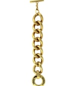 Classically chic. A chain link bracelet is an enduringly stylish look, and this toggle closure version from Vince Camuto is sure to stand the test of time. Crafted in gold tone mixed metal. Approximate length: 8 inches.