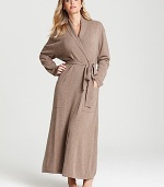 Wrap yourself in pure luxury-this classic long shawl collar robe from Arlotta is crafted from super-soft cashmere.