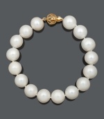 Polish your look perfectly with pearls! Bracelet features cultured freshwater pearls (11-13 mm) with a 14k gold clasp. Approximate length: 8 inches.