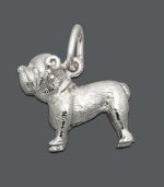 A pugnacious, yet precious, friend. Sterling silver charm by Rembrandt features a spunky bulldog -- the perfect addition to your charm bracelet or necklace. Approximate drop: 3/4 inch.