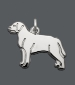 Pay tribute to man's best friend. This noble charm by Rembrandt will make the perfect addition to your charm bracelet or necklace. Engravable charm crafted in sterling silver. Approximate drop: 3/4 inch.