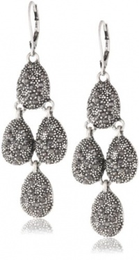 Kenneth Cole New York Urban Marcasite Pave Teardrop Chandelier Drop Earrings