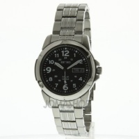 Seiko Black Solar Power Dial GMT Mens Watch SNE095