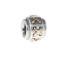 Genuine PANDORA Sterling Silver & 14k Gold Shoe Lace Charm 790290