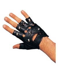 Rubie's Costume Studded Gloves, Black, Adult