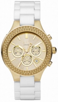 DKNY Ceramic Chronograph Gold-tone Dial Women's watch #NY8260