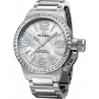 TW Steel TW302 Steel Women's Watch with Stones and Mother of Pearl Dial