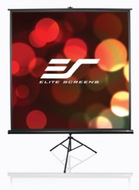 Elite Screens T71UWS1 Tripod Portable Projection Screen (71 inch Diag. 1:1 Viewable 50 H X 50 W Black Casing)