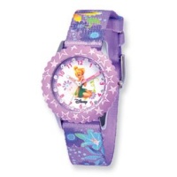 Disney Kids Tinker Bell Glitz Printed Band Time Teacher Watch