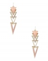 GUESS Gold-Tone and Pink Linear Earrings, POP COLOR