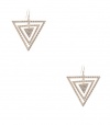 G by GUESS Pave Triangle Orbital Earrings, GOLD