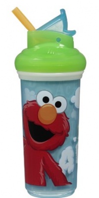 Munchkin Sesame Street Insulated Straw Cup, 9 Ounce, Colors May Vary