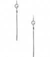 G by GUESS G Long and Lean Linear Earrings, SILVER