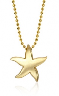 Alex Woo Little Seasons 14kt Yellow Gold Starfish Pendant Necklace