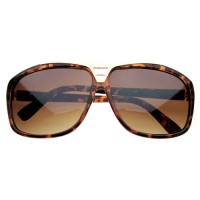 Retro Square Flat Top Aviator Sunglasses with Metal Top Bar