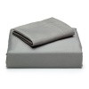 Perry Ellis Twin Extra Long Microfiber Sheet Set, Charcoal