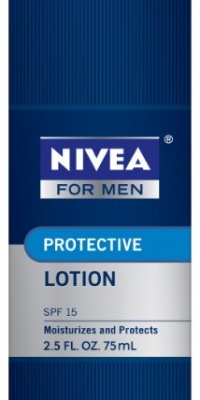 Nivea for Men Skin Essentials Protective Lotion, SPF 15,  2.5-Ounce Tubes (Pack of 4)