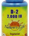 Nature's Life D-2 Veg Capsules, Ergocalciferol, 2000 IU, 90 Count