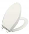 KOHLER K-4636-0 Cachet Quiet-Close Elongated Toilet Seat, White