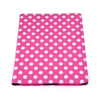 HDE Pink Case with White Polka Dots Fits iPad 2 3