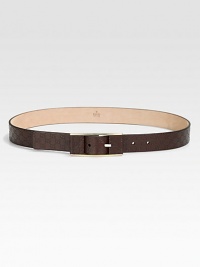 Plush guccissima leather with a tone on tone leather-covered buckle and light gold hardware.About 1.2 wideMade in Italy 