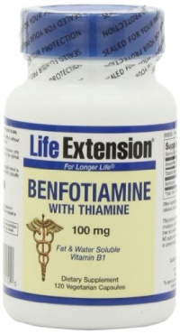 Life Extension Benfotiamine with Thiamine Capsule, 120-Count