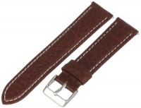 Voguestrap TX77720BN Allstrap 20mm Brown Regular-Length Genuine Leather-Contrast Stitch Watchband