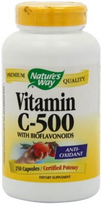 Nature's Way Vitamin C 500 with Bioflavonoids, 250 Capsules