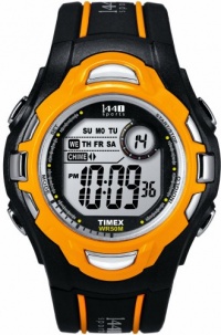 Timex Youth 1440 Sports Black Orange Resin Strap Watch T5K276