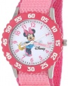 Disney Kids' W000024 Minnie Mouse Stainless Steel Time Teacher Watch