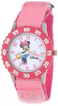 Disney Kids' W000024 Minnie Mouse Stainless Steel Time Teacher Watch