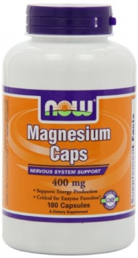 NOW Foods Magnesium Capsules, 180 Capsules / 400mg