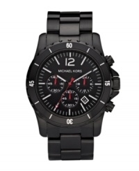 A jet black sport watch to track your every second, by Michael Kors.