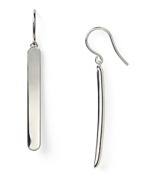 Make a linear statement with this pair of sterling silver drop earrings from Elizabeth and James, sure to add slim yet striking sparkle.