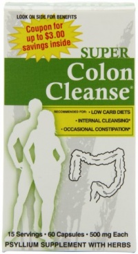 Health Plus Super Colon Cleanse, Capsules with Herbs and Acidops, 60 Count (Pack of 2)