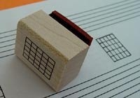 Mini Guitar Chord Stamp (5 Frets) Rubber Stamp