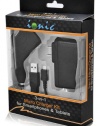 CrazyOnDigital USB Auto Car, USB Home Wall Charger and USB Data Cable For Google Nexus 7, Black