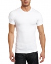 2(x)ist Mens Slimming Crew Neck Body Shaper, White, Small