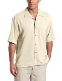 Cubavera Men's Short Sleeve Bedford Cord Camp Shirt